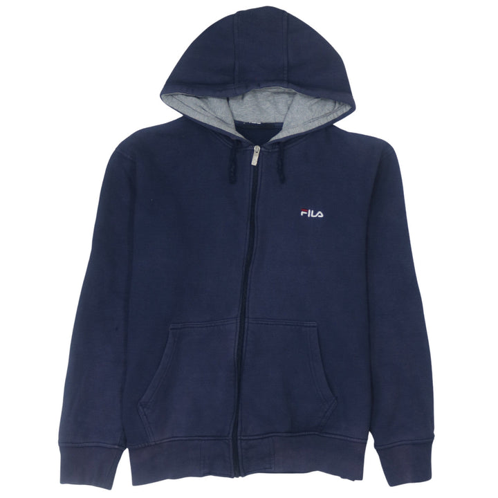Fila Boys Blue XL Full Zip Hoodie Sweatshirt Cotton Blend Logo