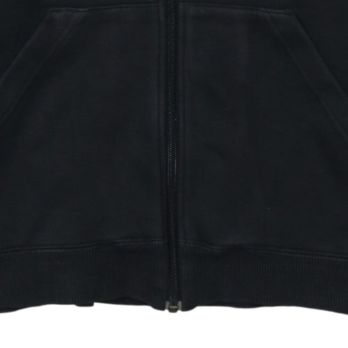 Adidas Women Black Full Zip Hoodie Cotton Blend Size M