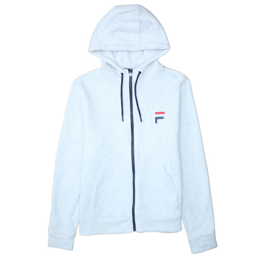 Fila Men's Grey Full Zip Hooded Sweatshirt XL Sports Style