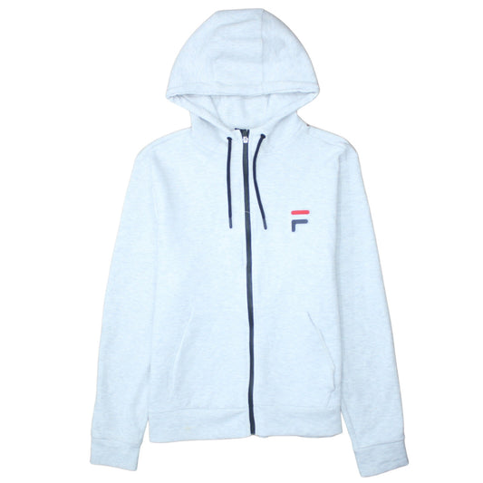 Fila Men's Grey Full Zip Hooded Sweatshirt XL Sports Style