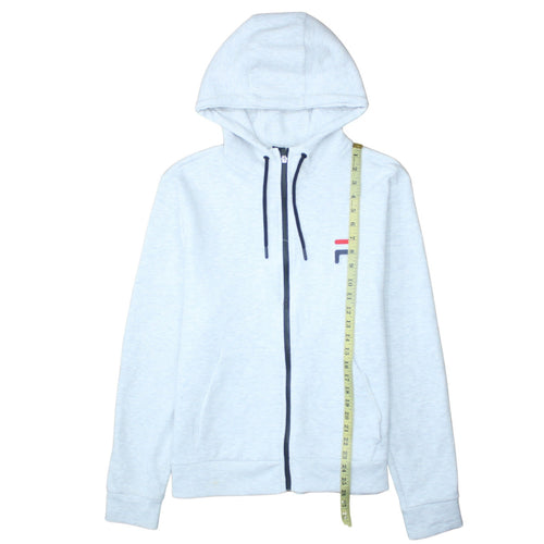Fila Men's Grey Full Zip Hooded Sweatshirt XL Sports Style