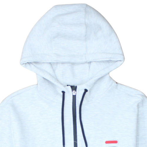 Fila Men's Grey Full Zip Hooded Sweatshirt XL Sports Style