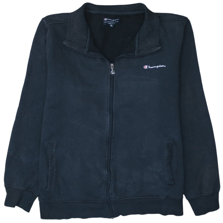 Champion Men's Black XL Track Jacket Full Zip Cotton Blend