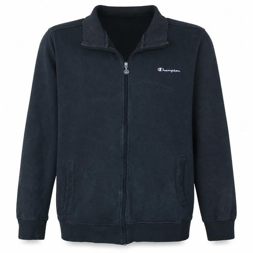 Champion Men's Black XL Track Jacket Full Zip Cotton Blend
