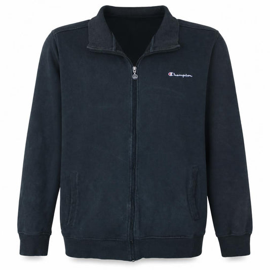 Champion Men's Black XL Track Jacket Full Zip Cotton Blend