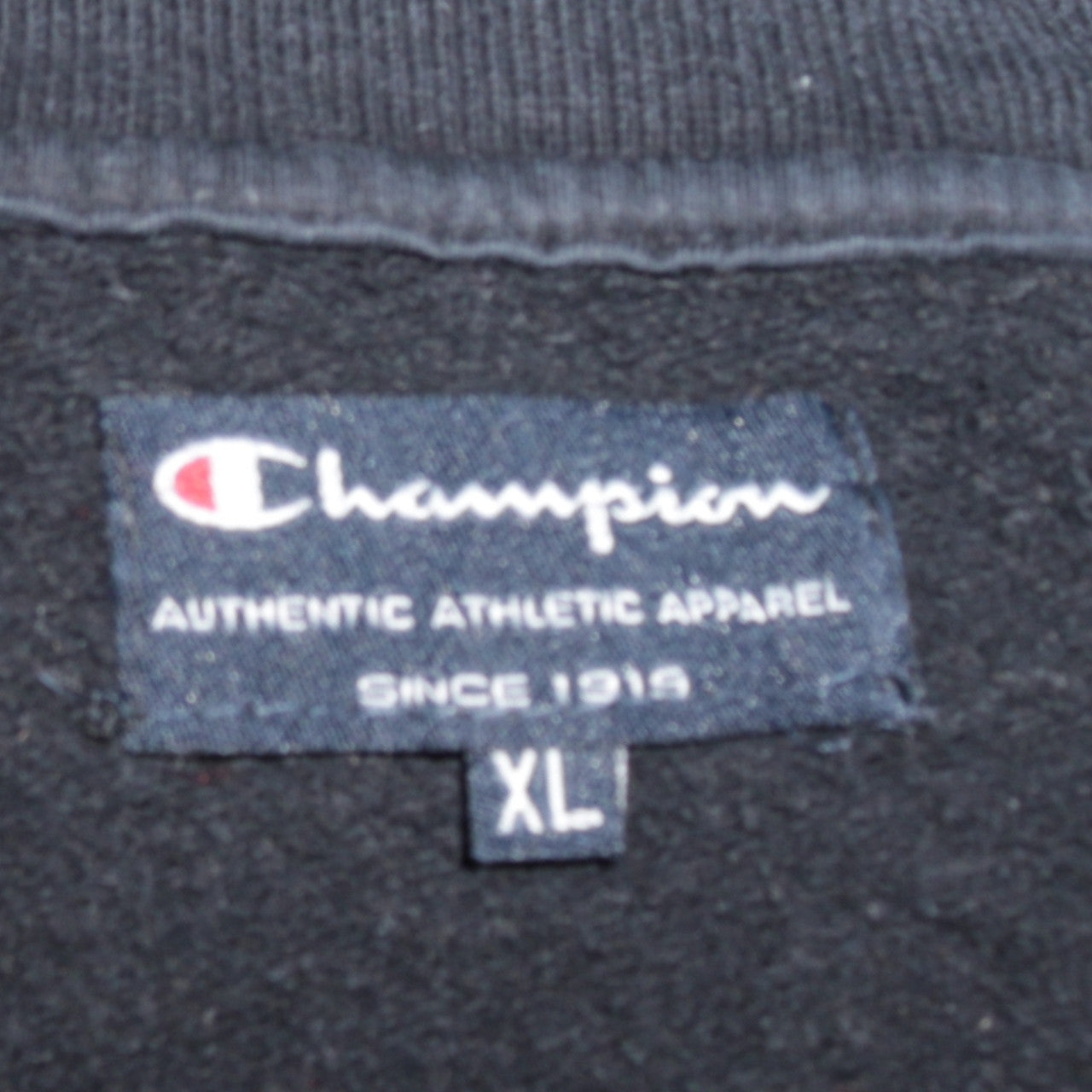 Champion Men's Black XL Track Jacket Full Zip Cotton Blend