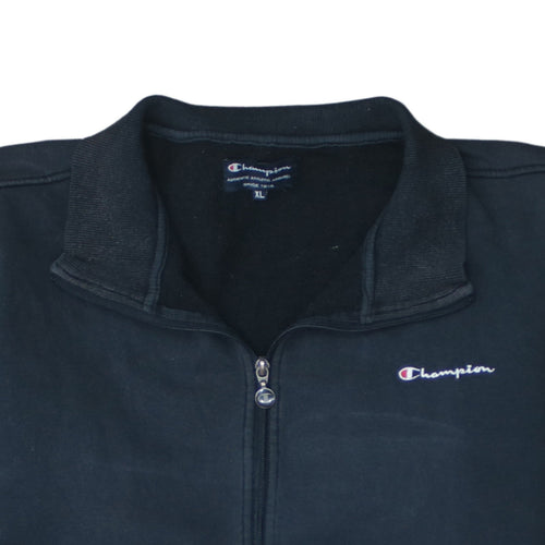 Champion Men's Black XL Track Jacket Full Zip Cotton Blend