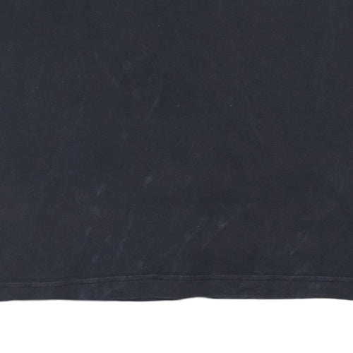 Champion Men's Black Small Cotton Crew Neck Logo T-Shirt
