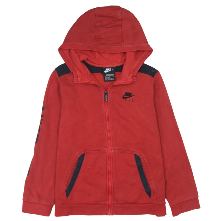 Nike Boys Red Full Zip Hoodie XL 13 158-170cm Standard Fit Fleece
