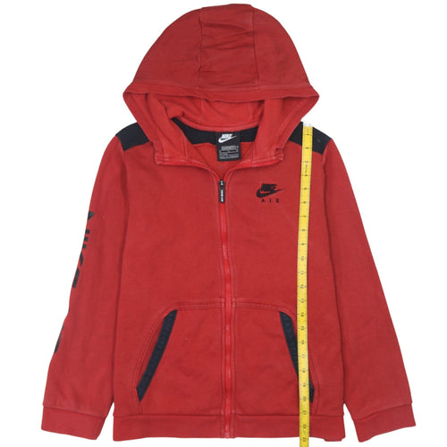 Nike Boys Red Full Zip Hoodie XL 13 158-170cm Standard Fit Fleece