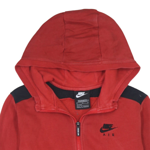 Nike Boys Red Full Zip Hoodie XL 13 158-170cm Standard Fit Fleece