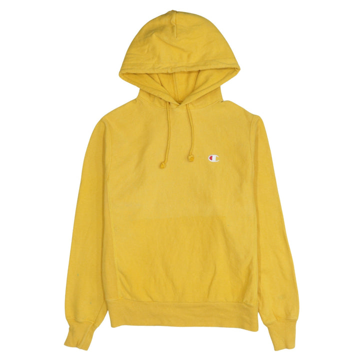 Champion Men’s Yellow Reverse Weave Pullover Hoodie Small