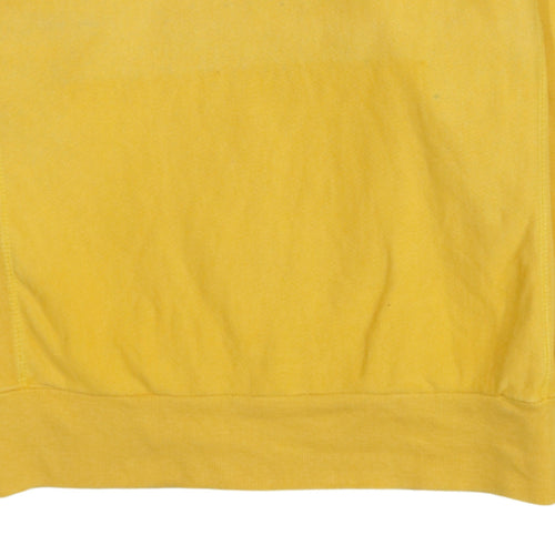 Champion Men’s Yellow Reverse Weave Pullover Hoodie Small