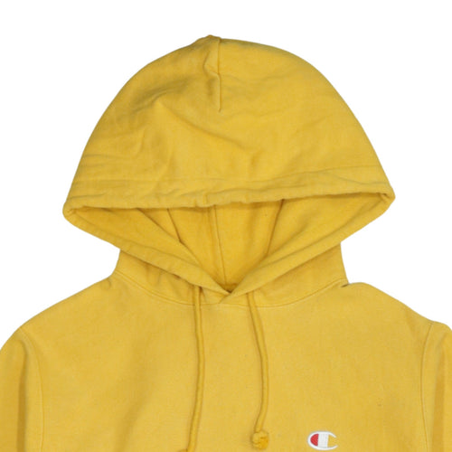 Champion Men’s Yellow Reverse Weave Pullover Hoodie Small