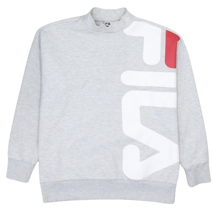 FILA Mens Grey Small Logo Pullover Sweatshirt