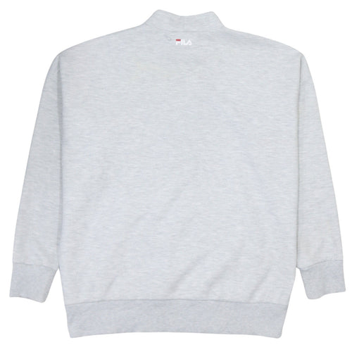FILA Mens Grey Small Logo Pullover Sweatshirt