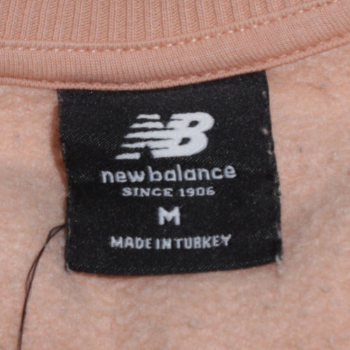 New Balance Men Beige Crew Neck Pullover Sweatshirt M