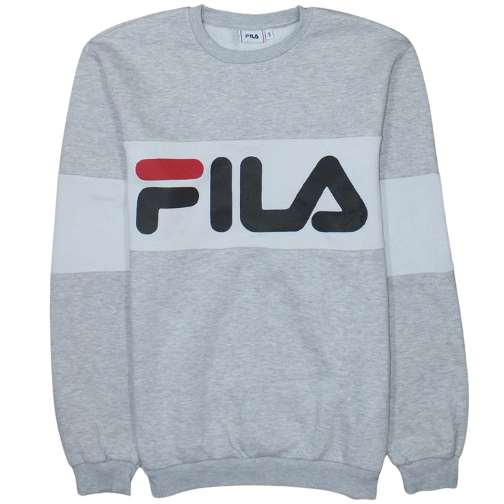 Fila Men's Grey Crew Neck Logo Sweatshirt Size S