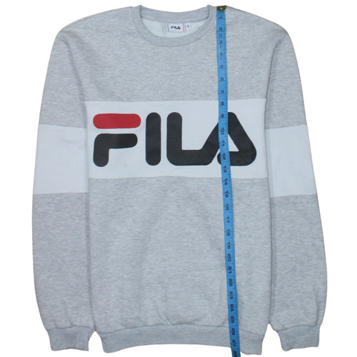 Fila Men's Grey Crew Neck Logo Sweatshirt Size S