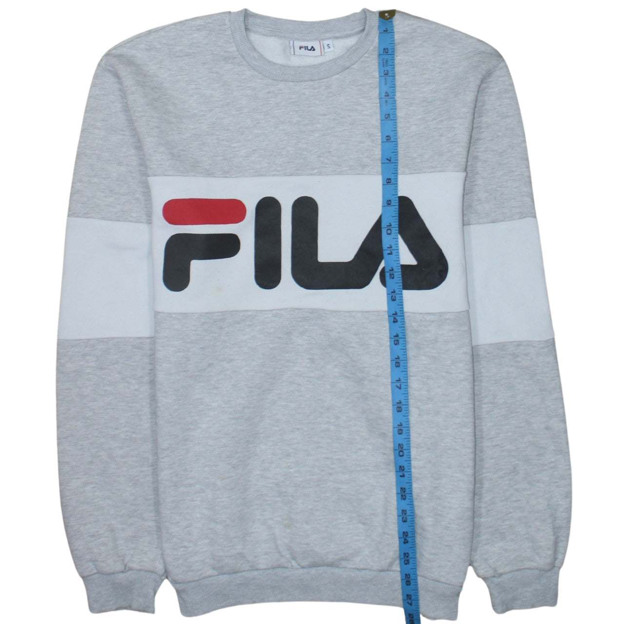 Fila Men's Grey Crew Neck Logo Sweatshirt Size S