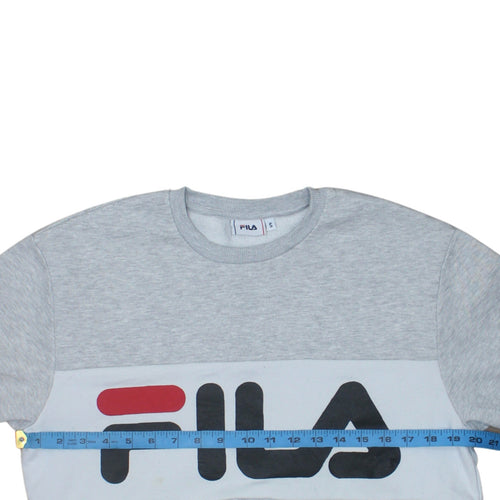 Fila Men's Grey Crew Neck Logo Sweatshirt Size S