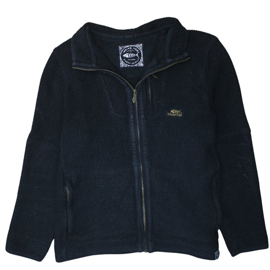 Weird Fish Men's Black 2XL Cotton Blend Full Zip Casual Jacket