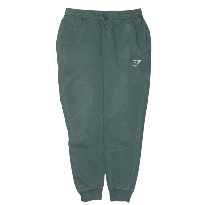 Gymshark Women Green Jogger Sweatpants S Regular Cotton Fleece Activewear