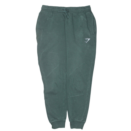 Gymshark Women Green Jogger Sweatpants S Regular Cotton Fleece Activewear