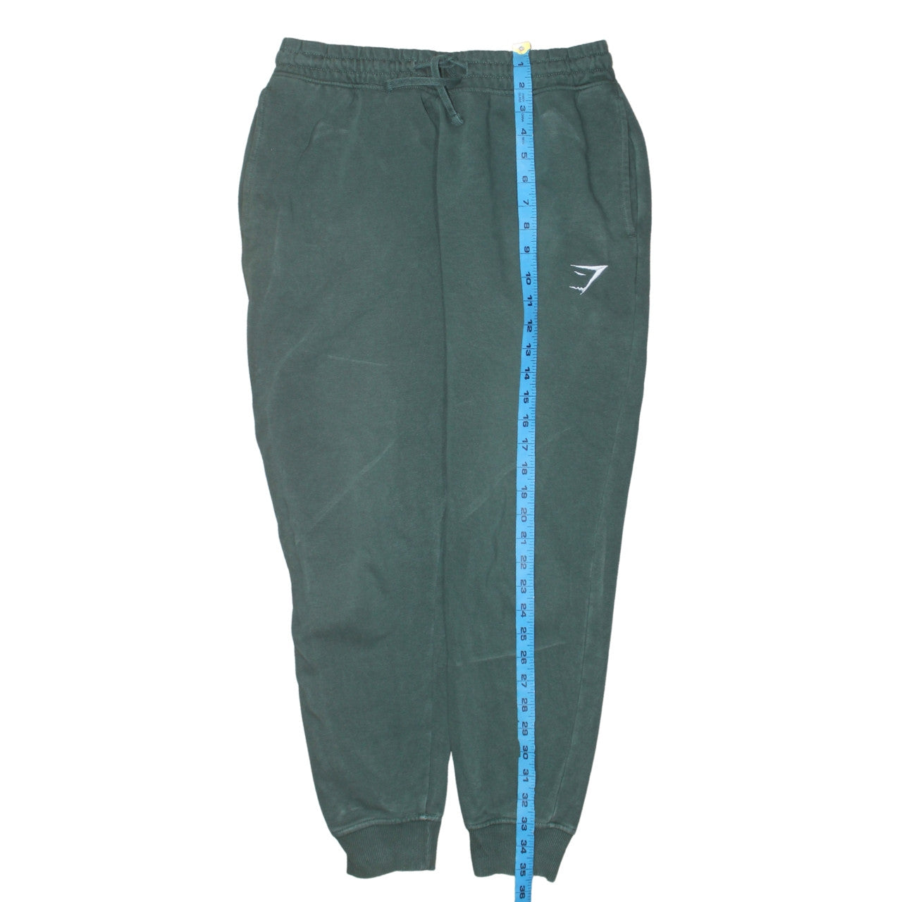 Gymshark Women Green Jogger Sweatpants S Regular Cotton Fleece Activewear