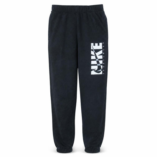 Front view of Nike Men's Black Jogger Fleece Sweatpants, size S, Elastic Waist
