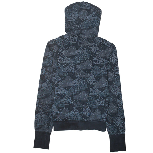 Nike Women's Black Full Zip Hoodie XL 16/18 Graphic Print Sportswear
