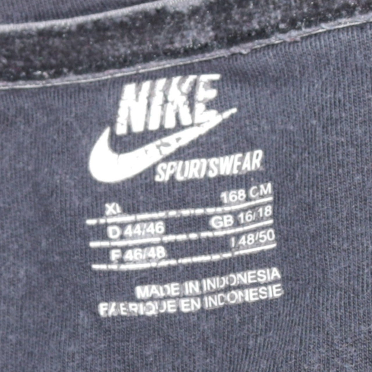 Nike Women's Black Full Zip Hoodie XL 16/18 Graphic Print Sportswear