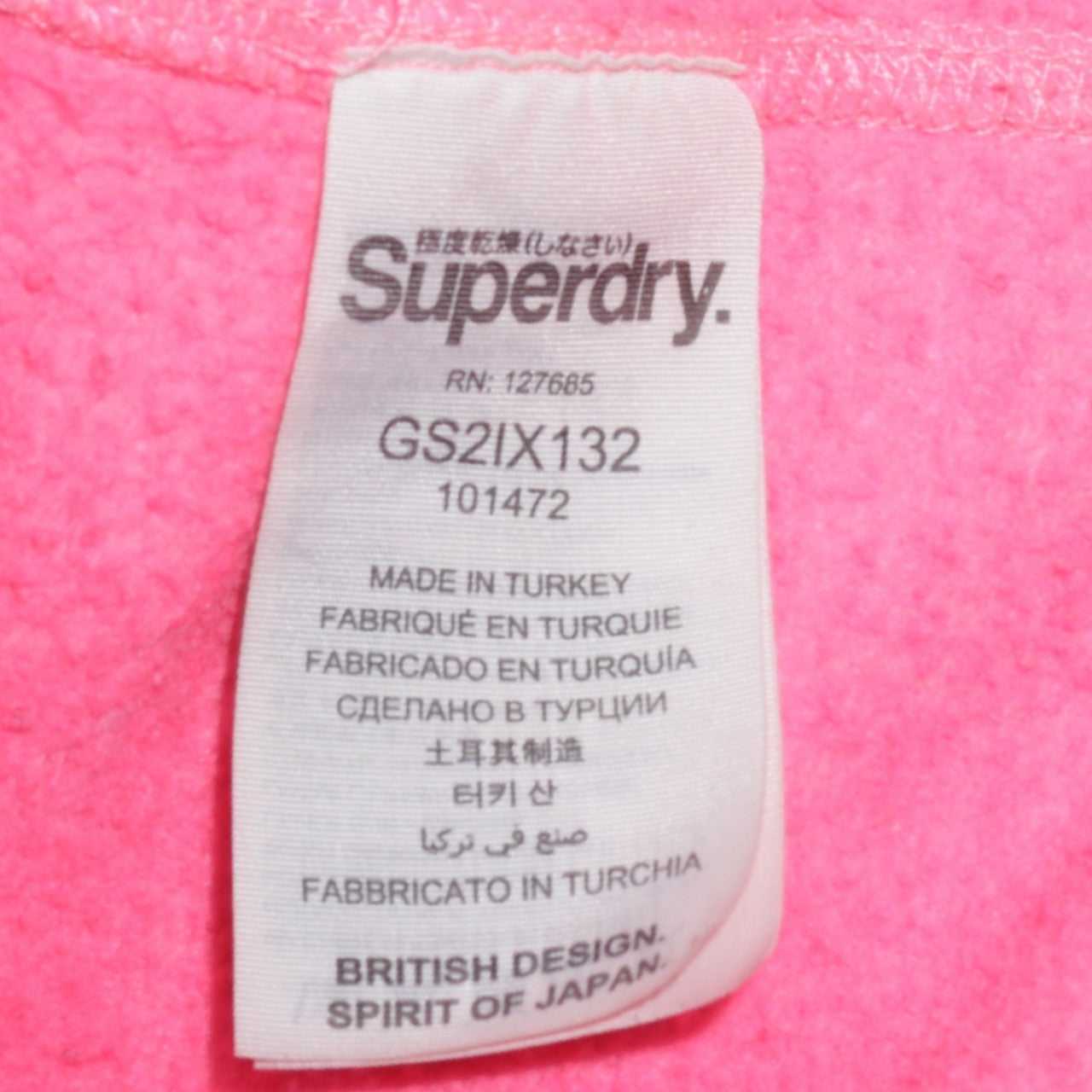 Superdry Men Red Pullover Hoodie Large Graphic Fleece Retro Style