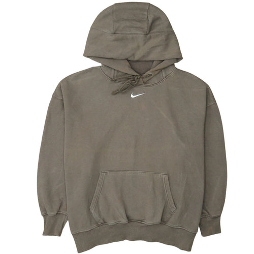 Nike Men's Brown Pullover Hoodie M Regular Fit Sports Style