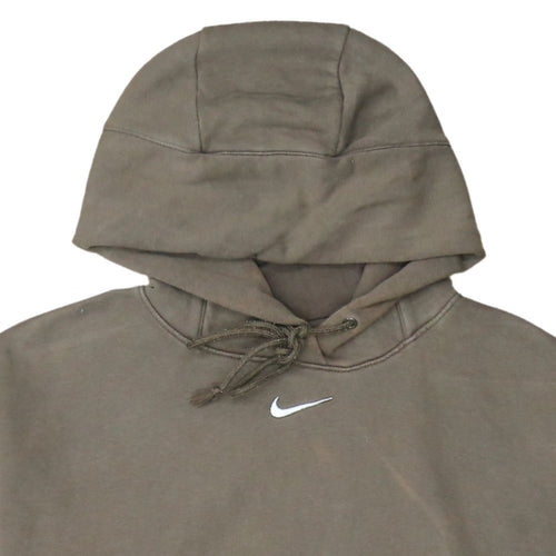 Nike Men's Brown Pullover Hoodie M Regular Fit Sports Style