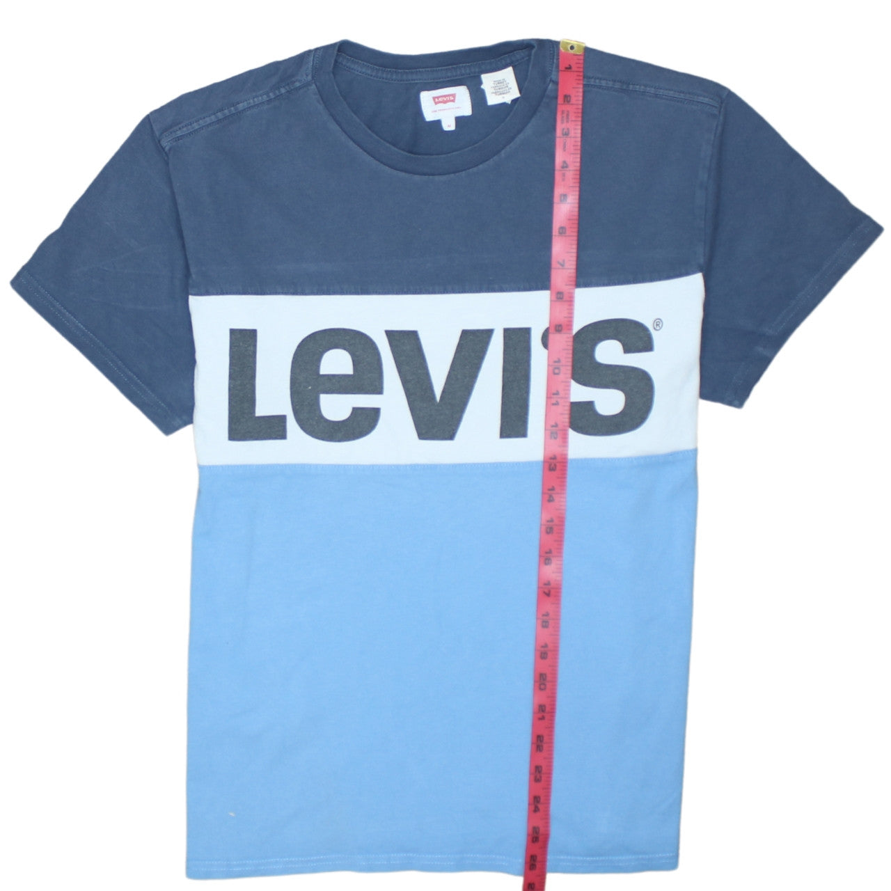 Levi's Men's Blue Colourblock Logo Cotton T-Shirt Size M