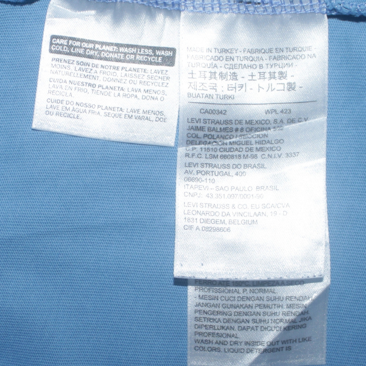 Levi's Men's Blue Colourblock Logo Cotton T-Shirt Size M