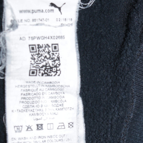 Puma Men's Blue Crew Neck Logo Pullover Sweatshirt Size S