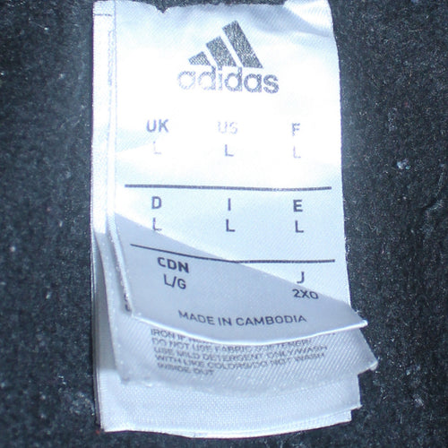 Adidas Men Black Fleece Jogger Sweatpants L Regular Fit Activewear