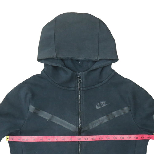 Nike Boys Black XL Full Zip Hoodie Fleece Sweatshirt 158-170cm