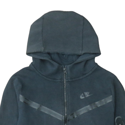 Nike Boys Black XL Full Zip Hoodie Fleece Sweatshirt 158-170cm