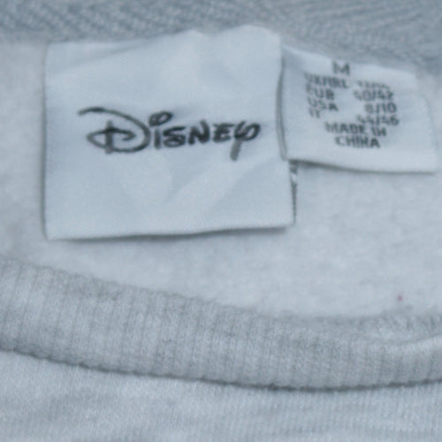 Disney Womens Grey Minnie Mouse Sweatshirt M Crew Neck Pullover