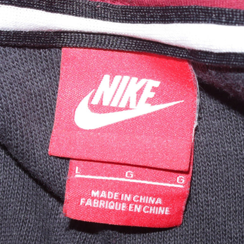 Nike Men's Red Full Zip Hoodie Size L Sportswear Fleece