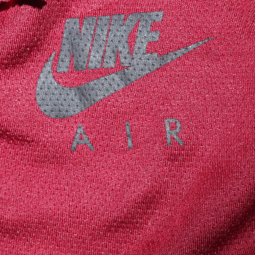 Nike Men's Red Full Zip Hoodie Size L Sportswear Fleece