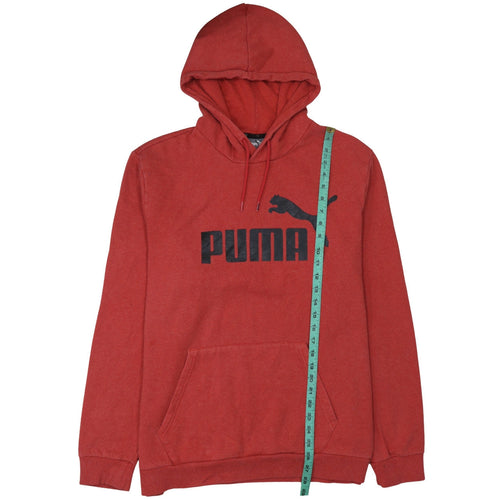 Puma Men's Red XL Pullover Hoodie Sweatshirt with Logo Print