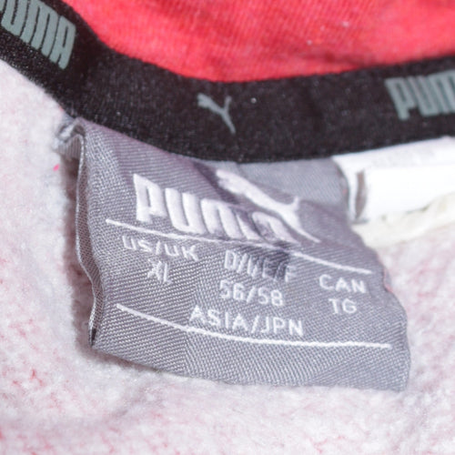 Puma Men's Red XL Pullover Hoodie Sweatshirt with Logo Print