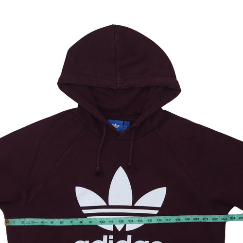 Adidas Men's Brown Pullover Hoodie L Regular Fit Graphic Logo Sweatshirt
