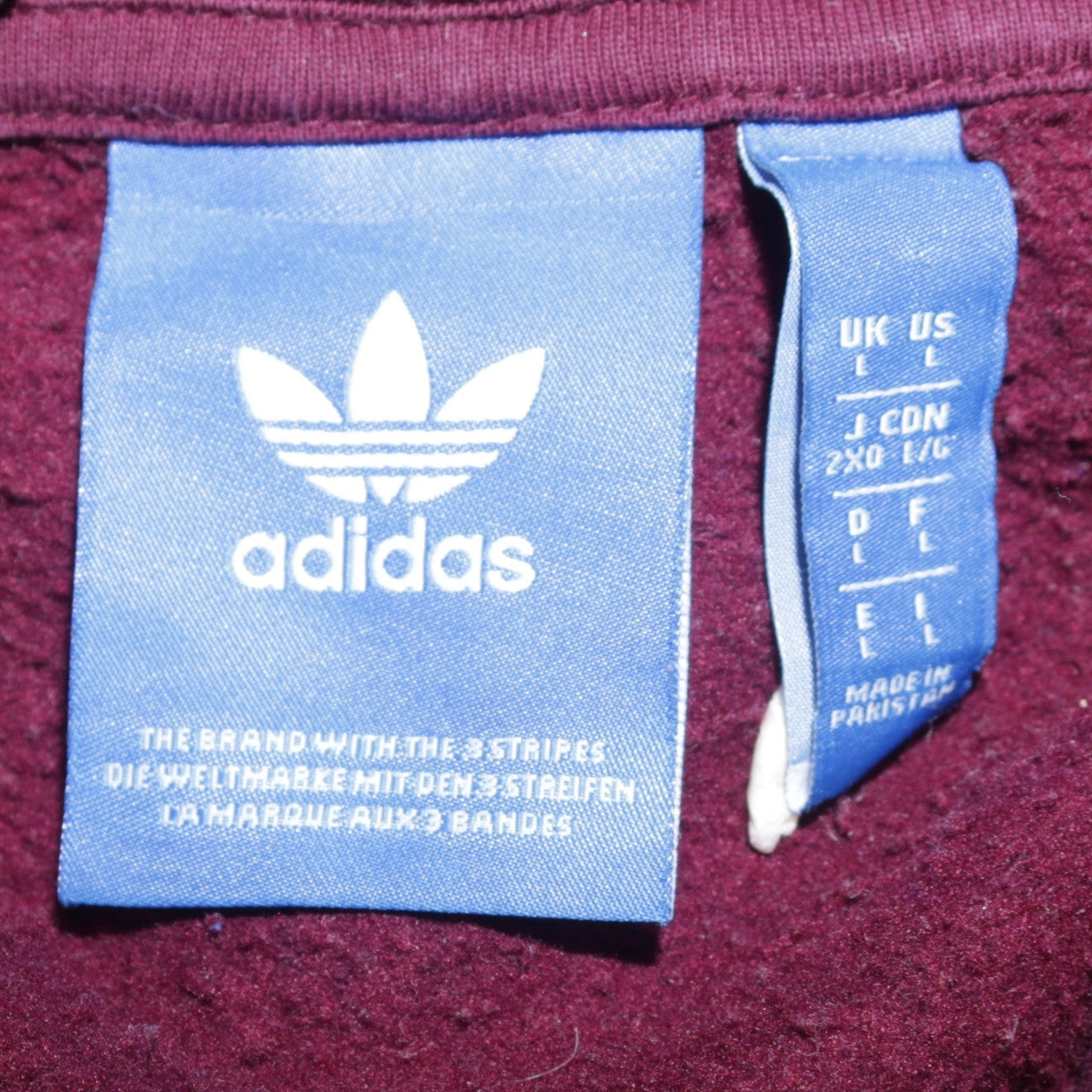 Adidas Men's Brown Pullover Hoodie L Regular Fit Graphic Logo Sweatshirt