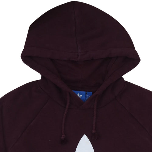 Adidas Men's Brown Pullover Hoodie L Regular Fit Graphic Logo Sweatshirt