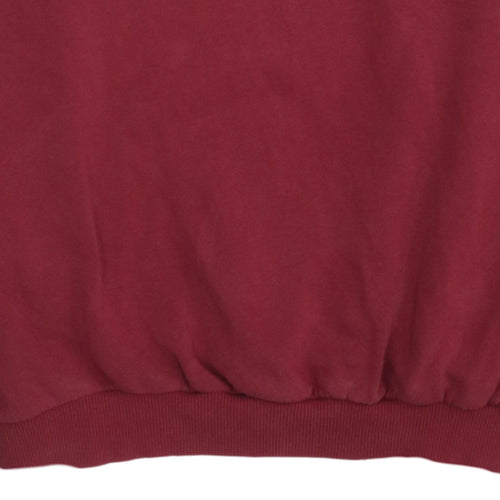 Fila Men's Red Embroidered Logo Crew Neck Sweatshirt Size M